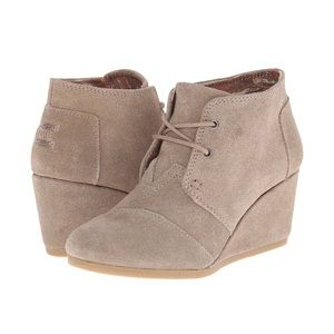 TOMS desert wedge bootie